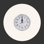 MDF흰색 원시계(110.은색)/판직경30cm